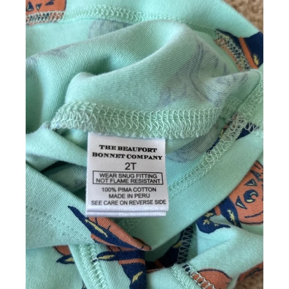 The Beaufort Bonnet Company Sara Jane Pumpkin Top Only Pajama Size 2